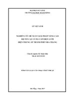 Nghiên cứu đề xuất giải pháp nâng cao độ tin cậy cung cấp điện lưới điện trung áp thành phố nha trang