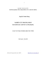 Nghiên cứu phương pháp so sánh xâu xấp xỉ và ứng dụng (Luận văn thạc sĩ)