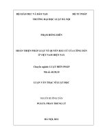 Hoàn thiện pháp luật về quyền bầu cử của công dân ở việt nam hiện nay  