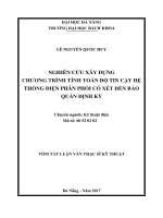 Nghiên cứu xây dựng chương trình tính toán độ tin cậy hệ thống điện phân phối có xét đến bảo quản định kỳ