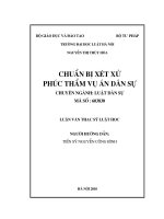 Chuẩn bị xét xử phúc thẩm vụ án dân sự  
