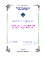 LUẬN văn cơ KHÍ CHẾ BIẾN THIẾT kế máy NGHIỀN đĩa sử DỤNG ĐỘNG cơ 1 kw 