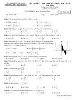 Đề thi thử môn toán THPTQG 2017 – 2018 lần 1 trường THPT số 2 mộ đức – quãng ngãi 