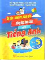 Ôn tập   kiểm tra, đánh giá năng lực hs môn tiếng anh 5 tập 2