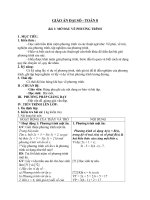 Giáo án Đại số 8 chương 3 bài 1: Mở đầu về phương trình