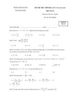 Đề thi thử toán THPTQG lần 1 năm 2017 – 2018 trường chuyên phan ngọc hiển – cà mau 