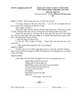 ĐỀ THI THỬ MÔN VĂN VÀO LỚP 101 