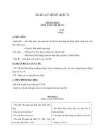 Giáo án Hình học 8 chương 4 bài 4: Hình lăng trụ đứng