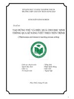 Tạo hứng thú và hiệu quả cho học sinh thông qua dạy kĩ năng viết theo tiến trình