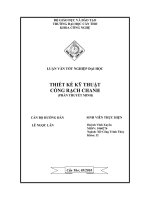 LUẬN văn xây DỰNG CÔNG TRÌNH THỦY THIẾT kế kỹ THUẬT CỐNG RẠCH CHANH (PHẦN THUYẾT MINH) 