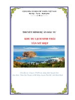 DỰ án KHU DU LỊCH SINH THÁI tân mỹ HIỆP   BÌNH ĐỊNH 