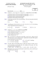 Đề kiểm tra kiến thức toán 12 lần 2 năm 2017 – 2018 trường yên định 2 – thanh hóa 