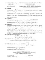 Đề thi chọn HSG toán THPT cấp tỉnh năm học 2017 – 2018 sở GD và đt hưng yên 