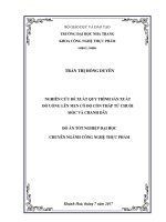 Nghiên cứu đề xuất quy trình sản xuất đồ uống lên men có độ cồn thấp từ chuối mốc và chanh dây 