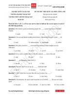 ĐỀ THI THỬ CHUYÊN NGOẠI NGỮ 2019