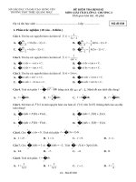 Đề kiểm tra định kỳ giải tích 12 chương 3 trường THPT triệu quang phục – hưng yên 