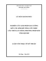 Nghiên cứu giải pháp gia cường kết cấu dầm bê tông cốt thép cầu thừa lưu bằng phương pháp dán tấm sợi FRP