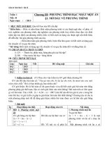 Giáo án Đại số 8 chương 3 bài 1: Mở đầu về phương trình