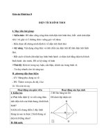 Giáo án Hình học 8 chương 2 bài 5: Diện tích hình thoi