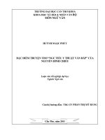 ĐẶC điểm TRUYỆN THƠ “NGƯ TIỀU y THUẬT vấn đáp” của NGUYỄN ĐÌNH CHIỂU 