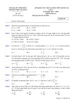 Đề KSCL THPT quốc gia 2018 môn toán trường THPT lê xoay – vĩnh phúc lần 3 