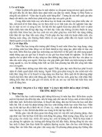 Nâng cao hiệu quả dạy học môn hóa học ở trường THPT bằng việc giải thích các hiện tượng trong thực tiễn có liên quan đến kiến thức của bài học