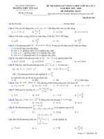 Đề thi KSCL toán 10 lần 2 năm học 2017 – 2018 trường THPT yên lạc – vĩnh phúc 