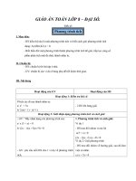 Giáo án Đại số 8 chương 3 bài 4: Phương trình tích