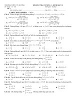 Đề kiểm tra hình học 10 chương 3 trường THPT cây dương – kiên giang 