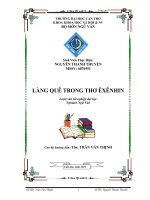 LÀNG QUÊ TRONG THƠ ÊXÊNHIN 