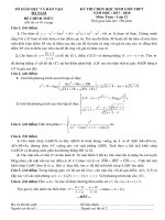 Đề thi chọn HSG THPT năm học 2017 – 2018 môn toán 12 sở GD và đt hà nam 