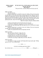 ĐỀ THI THỬ MÔN VĂN VÀO LỚP 10 