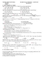 Đề kiểm tra 45 phút hình học 11 chương 3 trường THPT nguyễn huệ – vũng tàu 