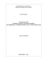 Ứng dụng CFD (computational fluid dynamics) xác định sức cản một số mẫu tàu cá vỏ gỗ việt nam​ 