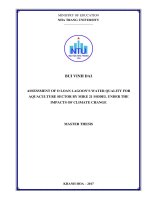 Assessment of o loan lagoons water quality for aquaculture sector by mike 21 model under the impacts of climate change 