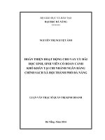 Hoàn thiện hoạt động cho vay ưu đãi học sinh, sinh viên có hoàn cảnh khó khăn tại chi nhánh ngân hàng chính sách xã hội thành phố đà nẵng