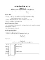 Giáo án Hình học 8 chương 4 bài 5: Diện tích xung quanh của hình lăng trụ đứng