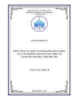 Phân tích các nhân tố ảnh hưởng đến nghèo của các hộ đồng bào dân tộc thiểu số tại huyện sơn hòa, tỉnh phú yên 