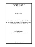 Nghiên cứu các nhân tố ảnh hưởng đến công tác huy động vốn tại ngân hàng thương mại cổ phần dầu khí toàn cầu chi nhánh gia lai