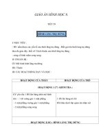 Giáo án Hình học 8 chương 4 bài 4: Hình lăng trụ đứng