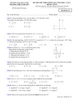 Đề thi thử toán THPTQG 2018 trường THPT chuyên đại học vinh – nghệ an lần 1 