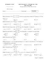 Đề kiểm tra đs và GT 11 chương 3  4 năm 2017 – 2018 trường đầm dơi – cà mau 