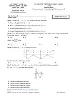 Đề thi thử toán THPTQG 2018 trường chuyên phan bội châu – nghệ an lần 2 