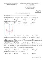 Đề thi KSCL toán 12 năm 2017 – 2018 trường lê hoàn – thanh hóa lần 2 
