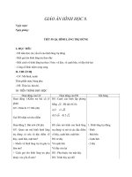 Giáo án Hình học 8 chương 4 bài 4: Hình lăng trụ đứng