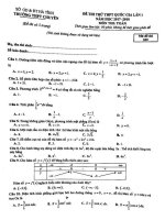Đề thi thử môn toán THPT quốc gia 2018 trường THPT chuyên hà tĩnh lần 1 