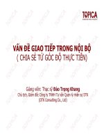VẤN đề GIAO TIẾP TRONG nội bộ 