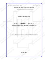 Quản lý kiến trúc cảnh quan đại học quốc gia hà nội tại hòa lạc (tt) 