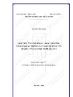 Giải pháp ứng phó rủi ro trong thi công xây dựng các trường dạy nghề sử dụng vốn ODA do tổng cục dạy nghề quản lý (tt) 