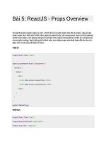 Hướng dẫn ReactJS   ReactJS tutorial (p5) Bài 5: ReactJS  Props Overview